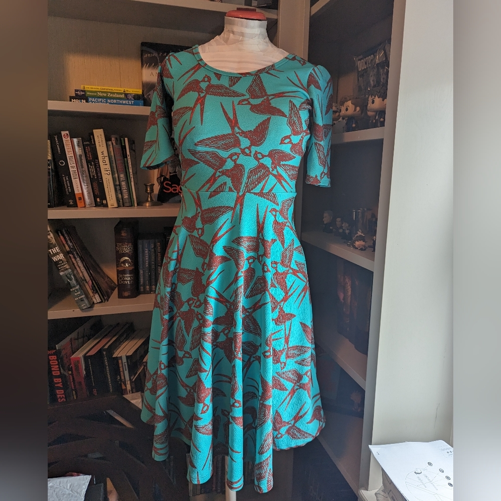 Teal sparrow dress- lularoe